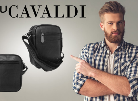 Pánska taška Cavaldi s nastaviteľným popruhom cez rameno. Štýl a poriadok idú k sebe.
