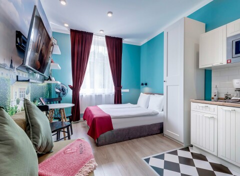 Dovolenka v Prahe v moderných apartmánoch Revelton Studios Prague s raňajkami a vstupom do múzea ilúzií