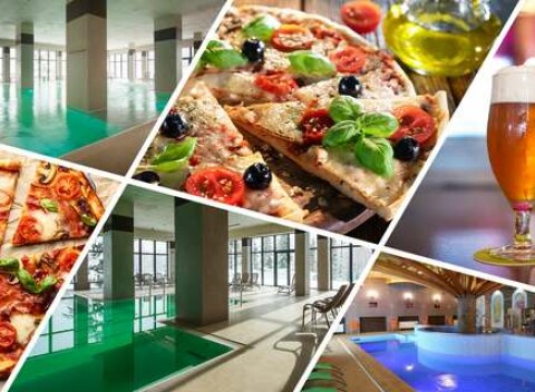 Pizza podľa výberu a 4-hod. vstup do wellness na Prednej Hore pre 2 osoby