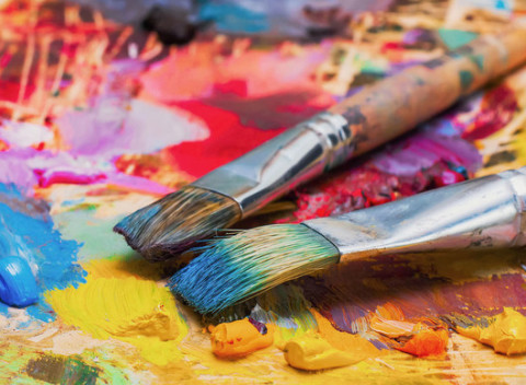 5-týždňový jarný kurz maľby akrylom pre začiatočníkov a mierne pokročilých.