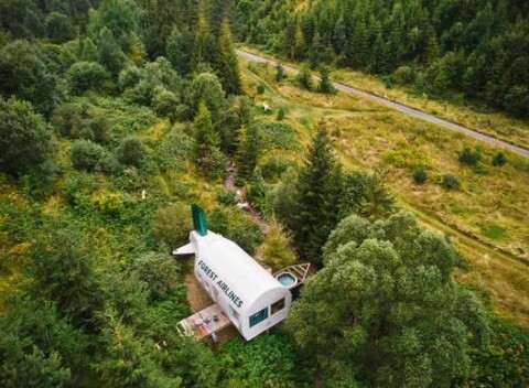 Lietadlo v lese - najoriginálnejší glamping v lese s relaxom vo vírivke a saune