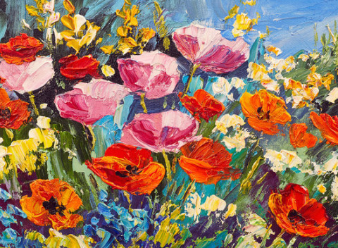 Letný 5-dňový kurz maľovania akrylom pre začiatočníkov a mierne pokročilých.