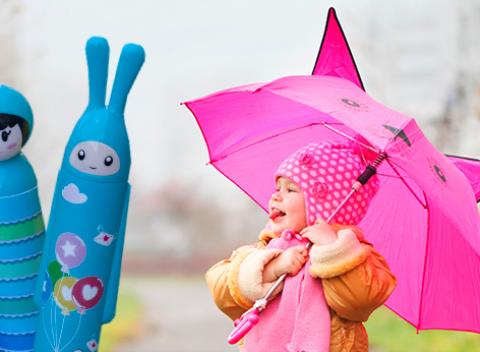 Veselé detské dáždniky Rôzne motívy a farby pre dievčatá i chlapcov