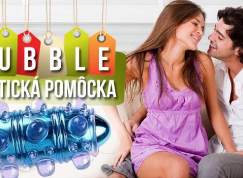 Vzrušujúca sexi pomôcka Návlek na penis BUBBLE s výstupkami.