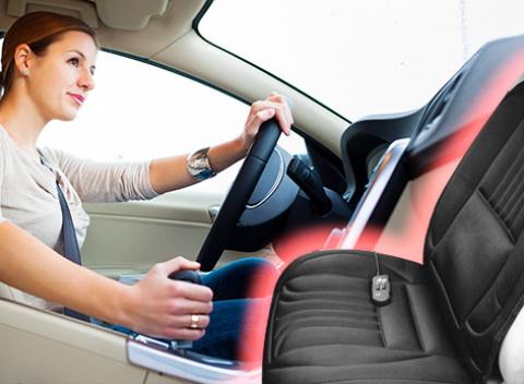 Cestujte v pohodlí a teple Vyhrievacia  podložka na sedadlá do auta