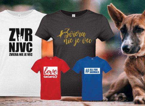 Tričká pre milovníkov zvieratiek, vyrobené zo 100 % bavlny – podporte skvelú myšlienku.