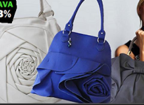 Originálny módny doplnok Štýlové dámske kabelky s motívom kvetov, mašle 