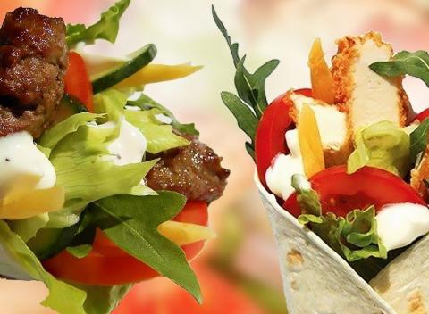 Dajte si fajnovú pochúťku Vynikajúce 2 wrapy podľa vášho výberu