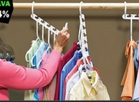 Sada usporných vešiakov Jednoduché  riešenie pre úsporu miesta v skrini!