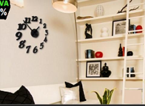 3D nalepovacie  hodiny Skvelý dizajnový doplnok do Vašej obývačky