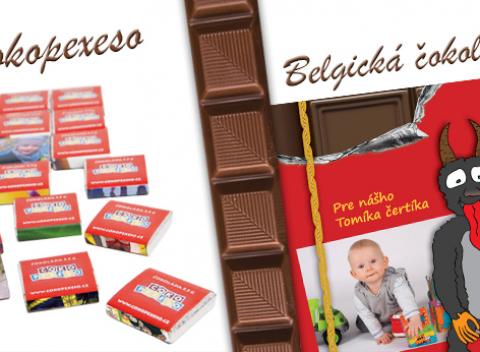 Darujte sladké pokušenie Čokoláda alebo 18 dielne čokopexeso s potlačou 