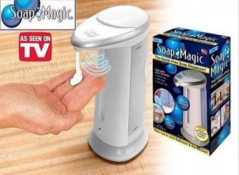 Automatický a bezdotykový dávkovač mydla Soap Magic je ideálny dávkovač mydla a saponátov do vašej kúpeľne a kuchyne.