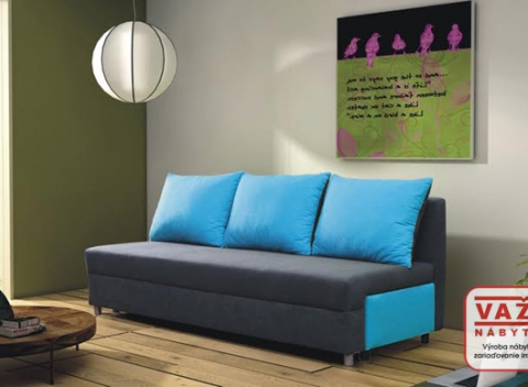 Moderná rozťahovacia pohovka Evelin v krásnych pestrých farbách, oživí a vnesie optimizmus, pohodlie a útulnosť do vášho domova. 