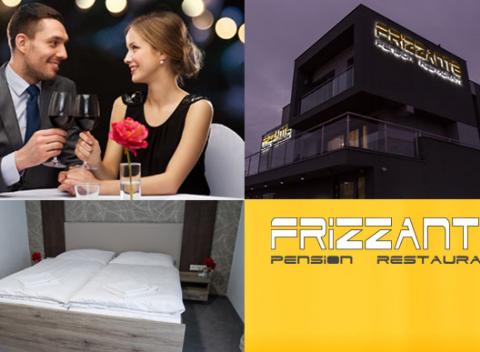 Nezabudnuteľný valentínsky víkend v Pension & Restaurant FRIZZANTE s polpenziou, večerou pri sviečkach a sektom na izbe.