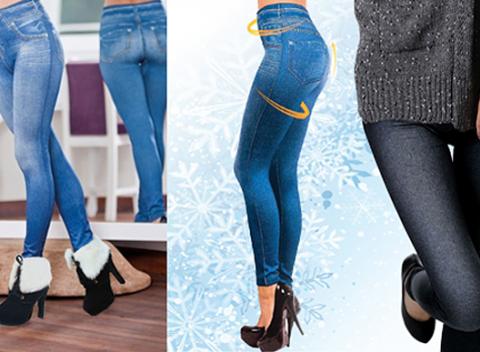 Zoštíhľujúce riflové legíny s vysokým pásom a s podšívkou sú veľkým módnym hitom, ktorý vás zahreje a navyše opticky predĺži vaše nohy.