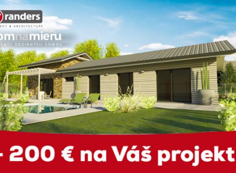 Zľava 200 € na váš projekt vysnívaného domčeka v spoločnosti WRANDERS. Vyberte si z ponuky alebo vytvoríme projekt podľa vašich predstáv.