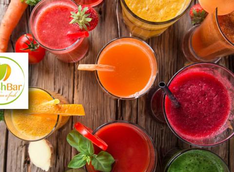 Zdravie a osvieženie v podobe vynikajúceho FRESH drinku. Čerstvé ovocné šťavy, pripravené priamo pred vašimi očami, na výber 3 druhy.