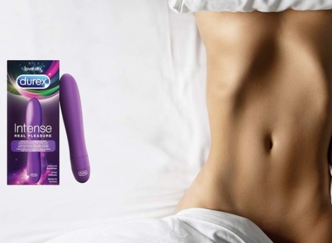Vibrátor Durex Intense Pure Fantasy s otočnou reguláciou vibrácie.