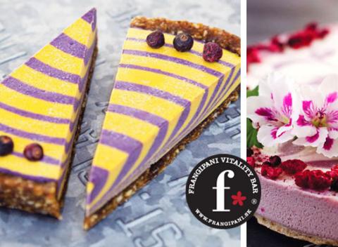 Chutné a zdRAWé koláčiky vo Freshmarkete od Frangipani Vitality Bar. Pohlaďte svoje maškrtné jazýčky zdravými koláčikmi a chutnou kávou. 