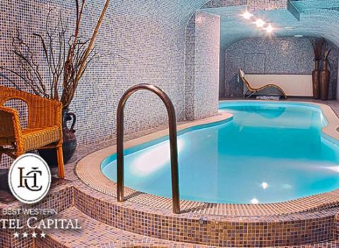 Romantický víkend s večerou alebo s masážou v luxusnom Hoteli Capital**** pre dve osoby, s raňajkami a voľným vstupom do wellness centra.  