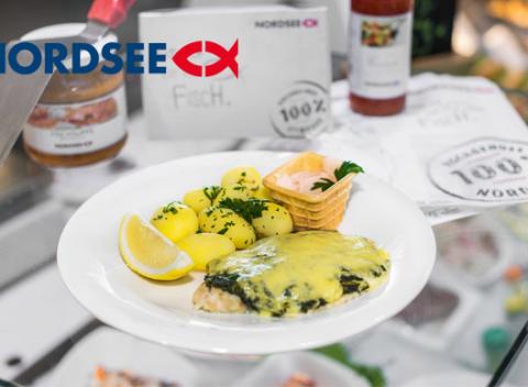 Nechajte sa zlákať výnimočnou chuťou stredomorskej kuchyne. NORDSEE vyprážaný platýz alebo tilapia so špenátom v 4 nákupných centrách.