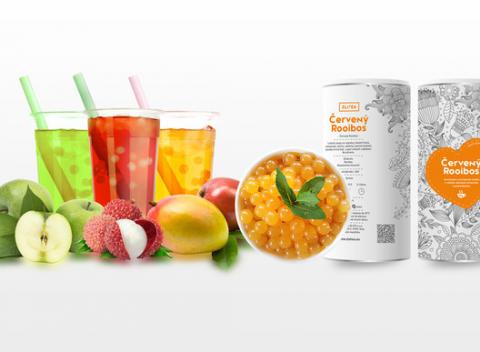 Originálny Bubble Tea s praskajúcimi guľôčkami na domácu prípravu. Buďte kreatívny a vytvorte si doma chutné spojenie ľadového čaju Rooibos.