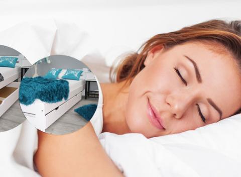 Doprajte si sladký a pohodlný spánok. Posteľ Eureka White z borovicového masívu s roštom alebo set posteľ, rošt a matrac. 