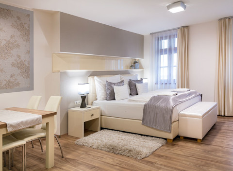 Győr v luxusnom apartmáne s celodenným vstupom do termálov Rába Quelle.