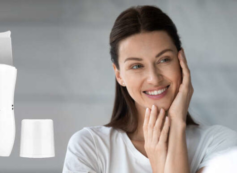 SkinScrubber 4v1 mini - ultrazvuková špachtľa + Dermo essence hyaluron gel.