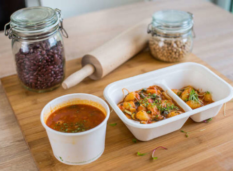 Menu z týždennej ponuky vo Veg life so sebou take away alebo s donáškou.