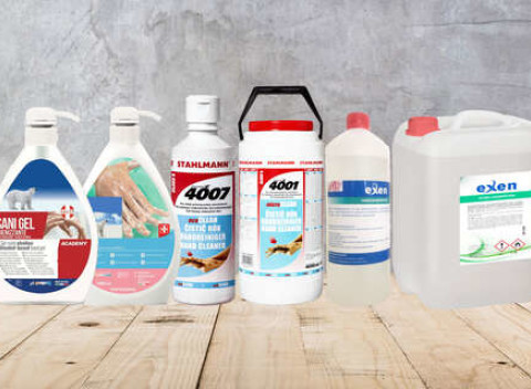 Vysokoúčinné dezinfekčné a čistiace prostriedky, ktoré zabíjajú vírusy a baktérie.