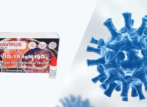 Rýchla testovacia sada na nový koronavírus (COVID-19) s koloidným zlatom.