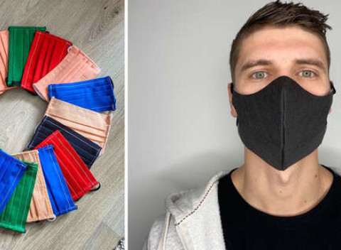 Antibakteriálna maska s uhlíkovým vláknom alebo bavlnené rúška.