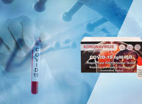 Rýchla testovacia sada na nový koronavírus (COVID-19) s koloidným zlatom.