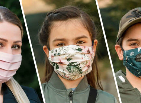 Rúška z prémiovej bavlny alebo s antibakteriálnymi iónmi striebra.