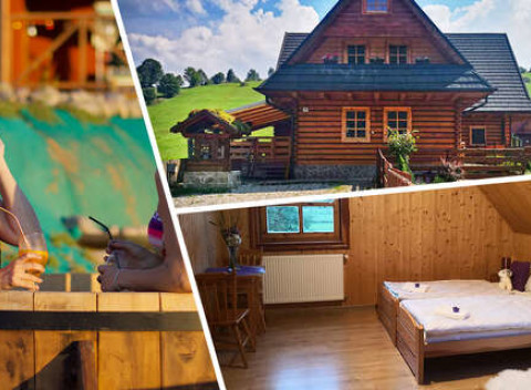 Prenájom celej chaty Siberia Haus až pre 26 osôb v nedotknutej prírode Pienin, vstup do súkromnej kade.