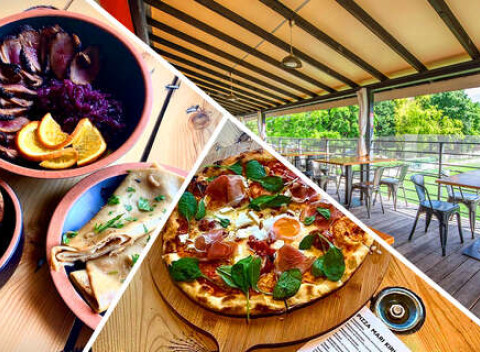 400 g pizza alebo bowl v Mari Kiri BISTRO v Petržalke s výhľadom na štadión priamo z terasy.