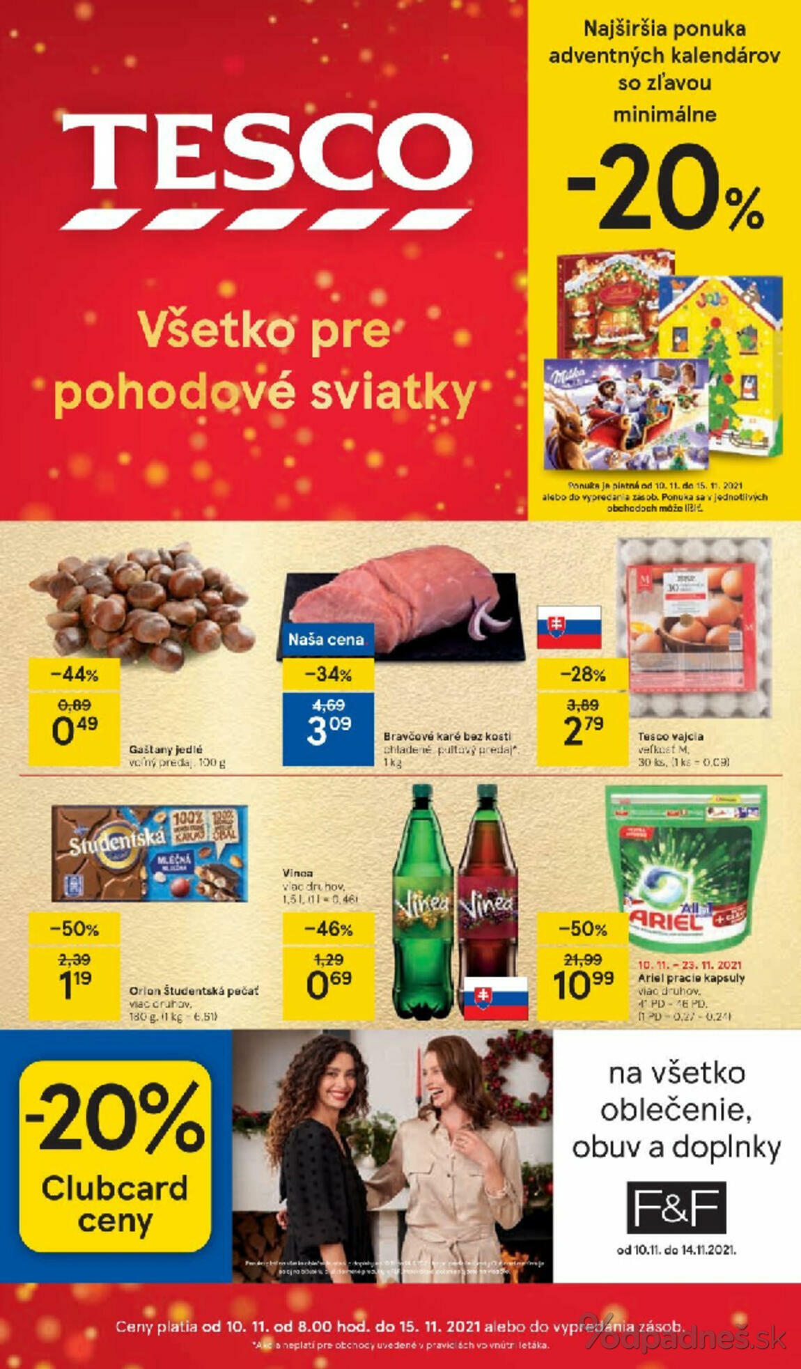 1. stránka Tesco letáku