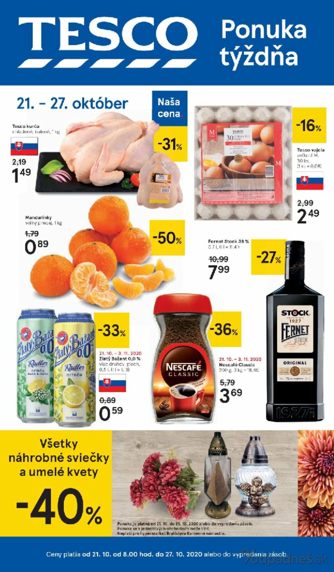 1. stránka Tesco letáku