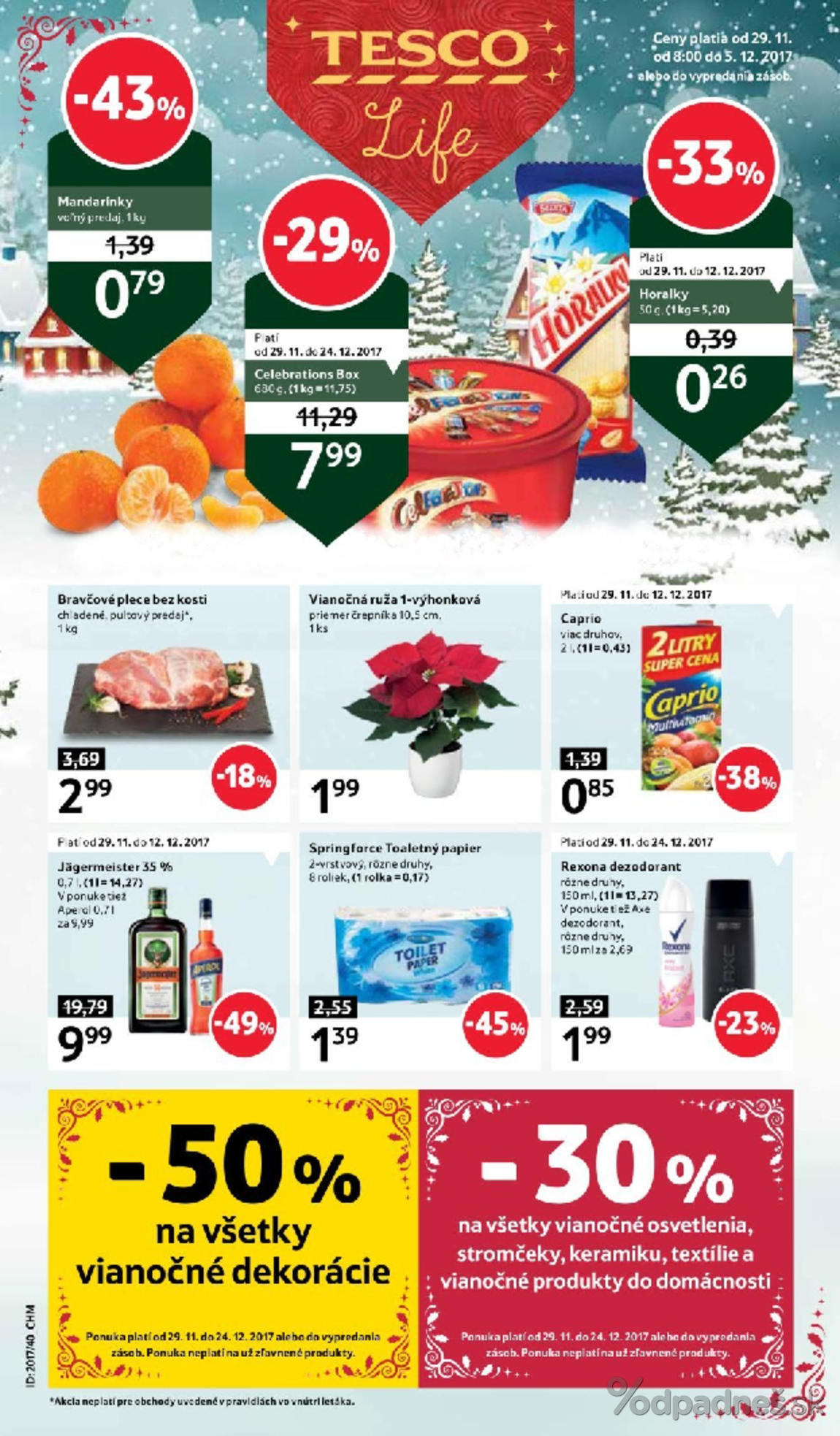 1. stránka Tesco letáku