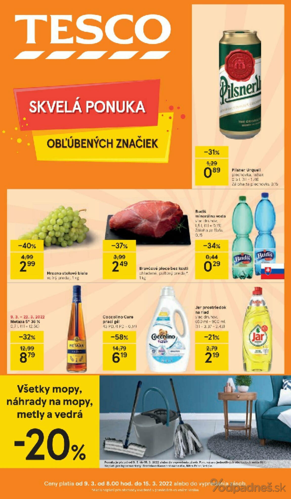 1. stránka Tesco letáku