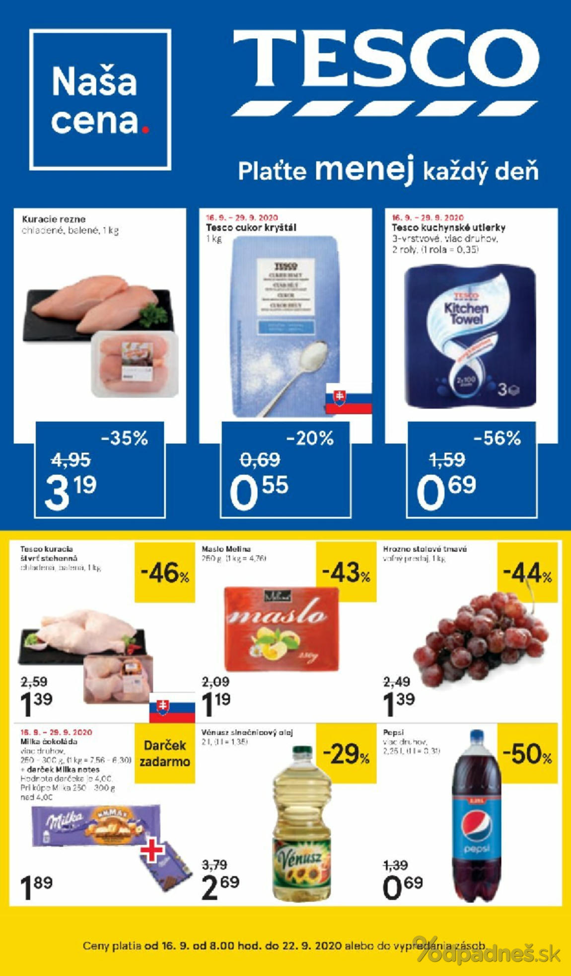1. stránka Tesco letáku