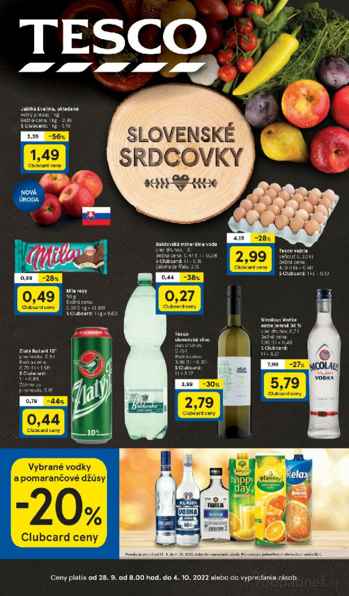 1. stránka Tesco letáku
