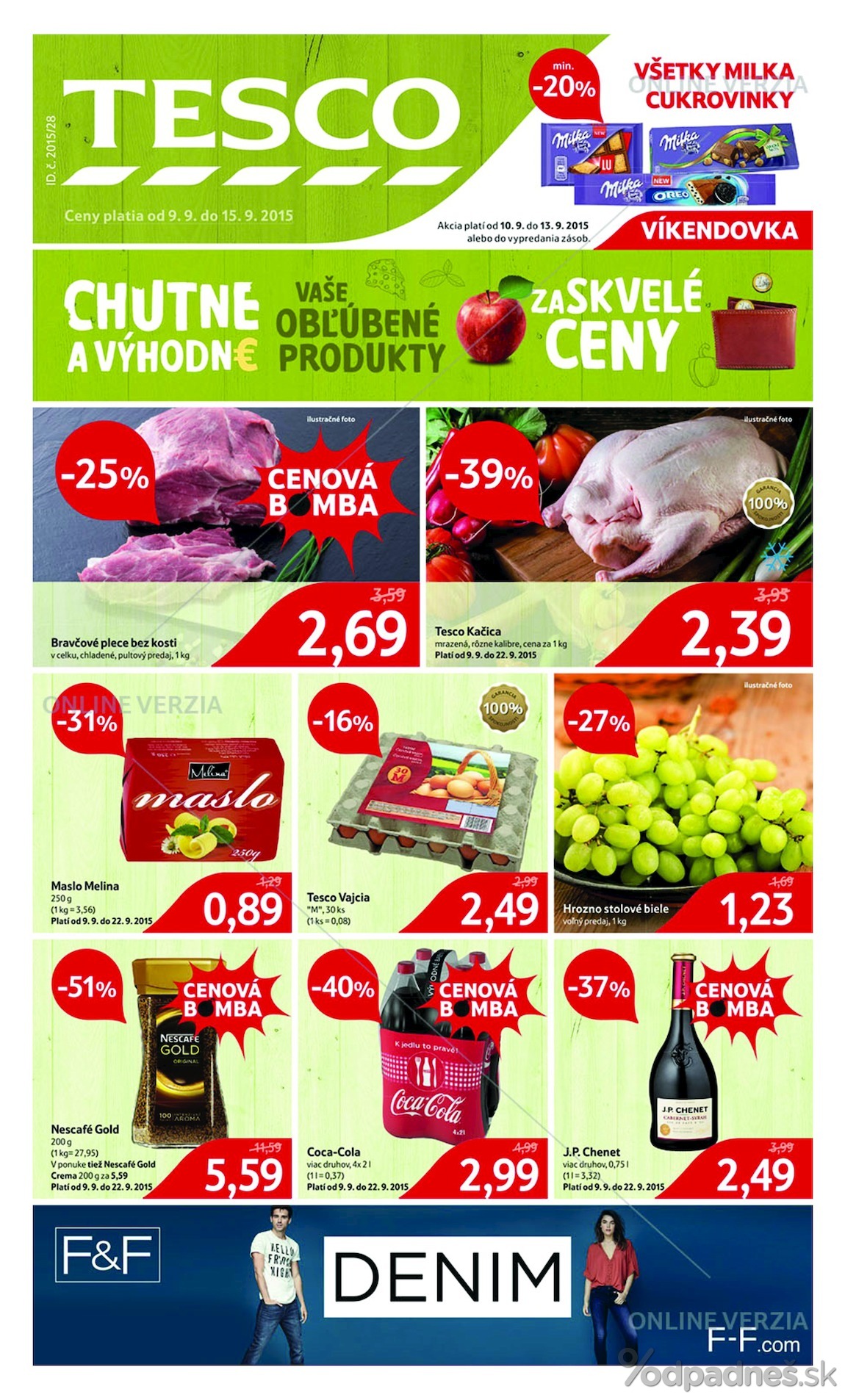 1. stránka Tesco letáku