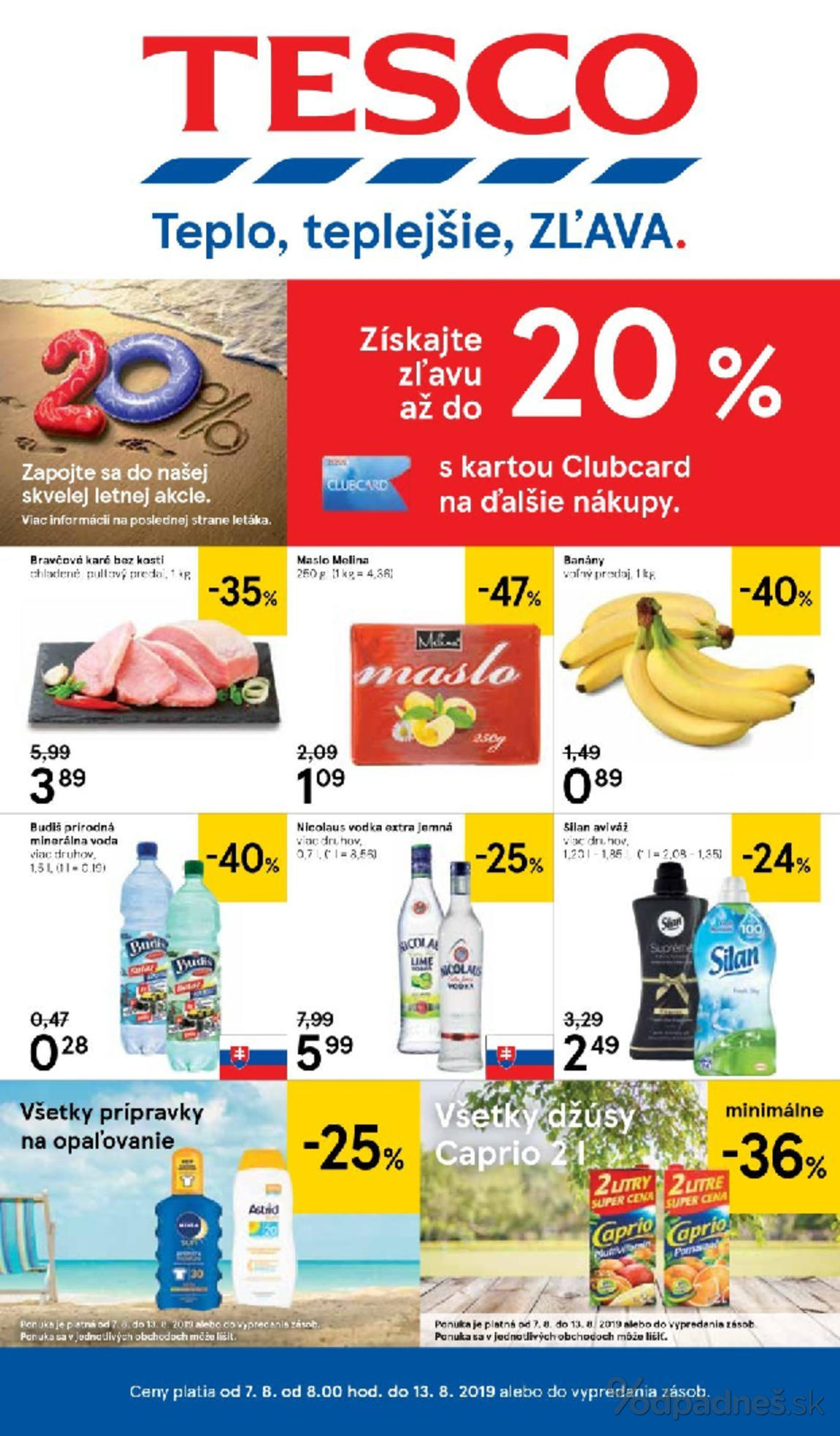 1. stránka Tesco letáku