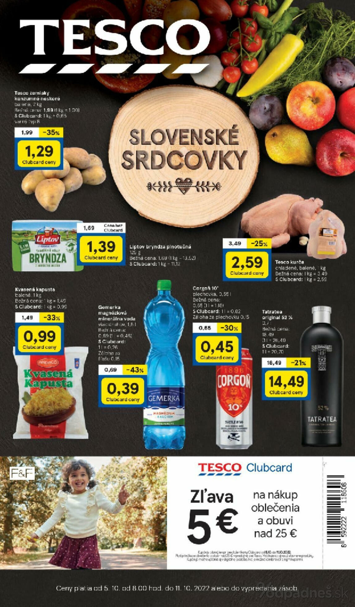1. stránka Tesco letáku