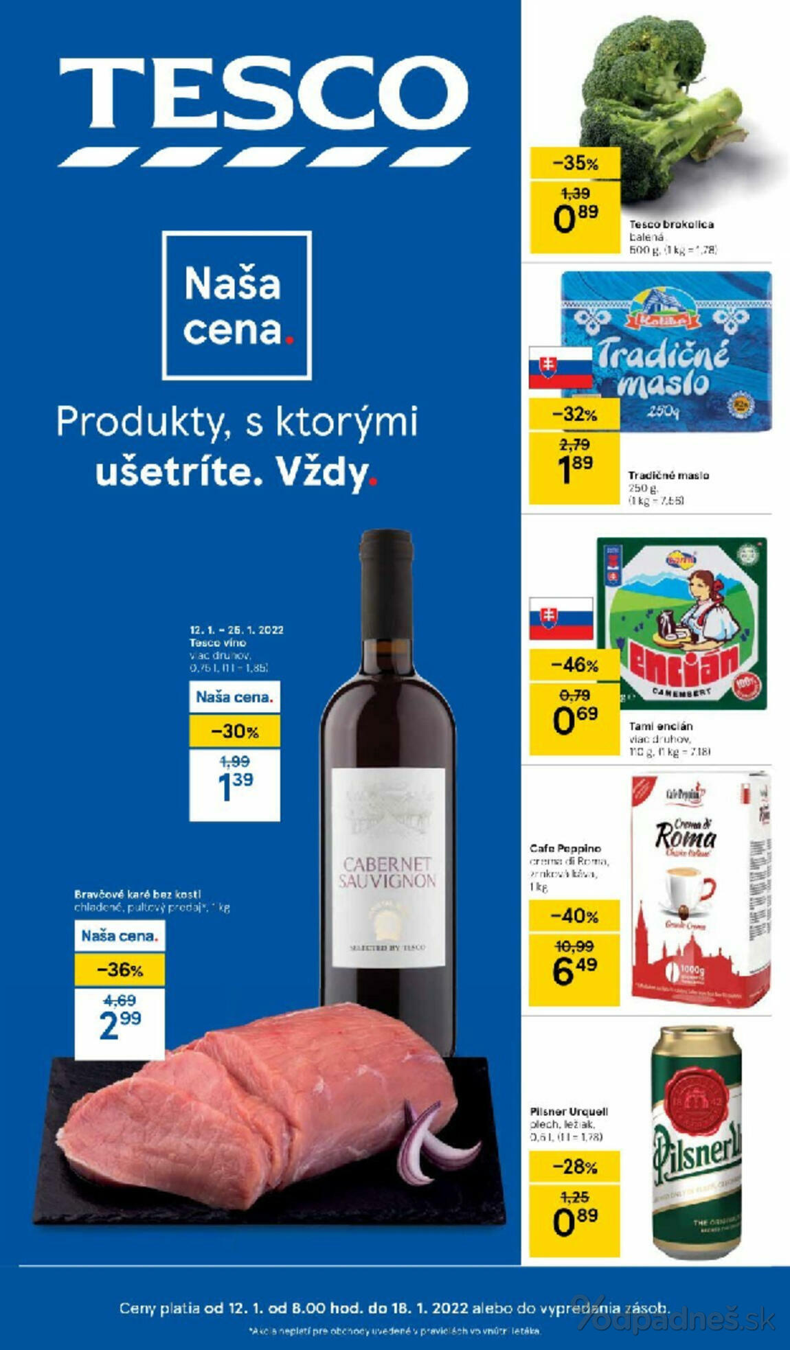 1. stránka Tesco letáku