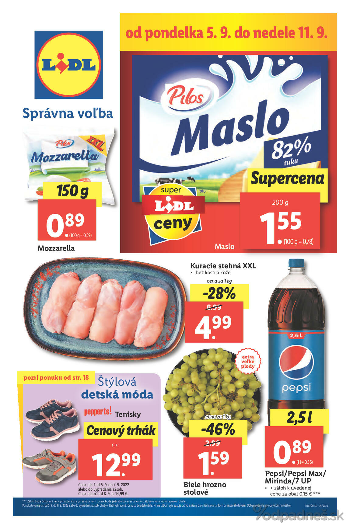 1. stránka Lidl letáku
