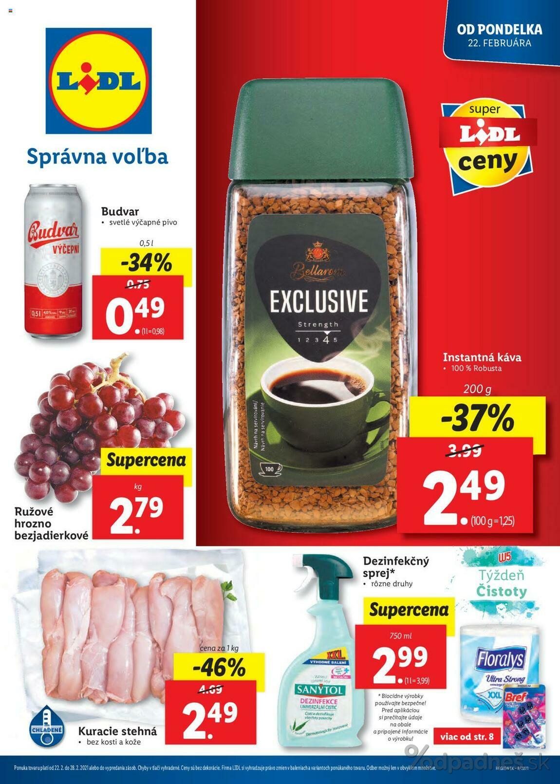1. stránka Lidl letáku