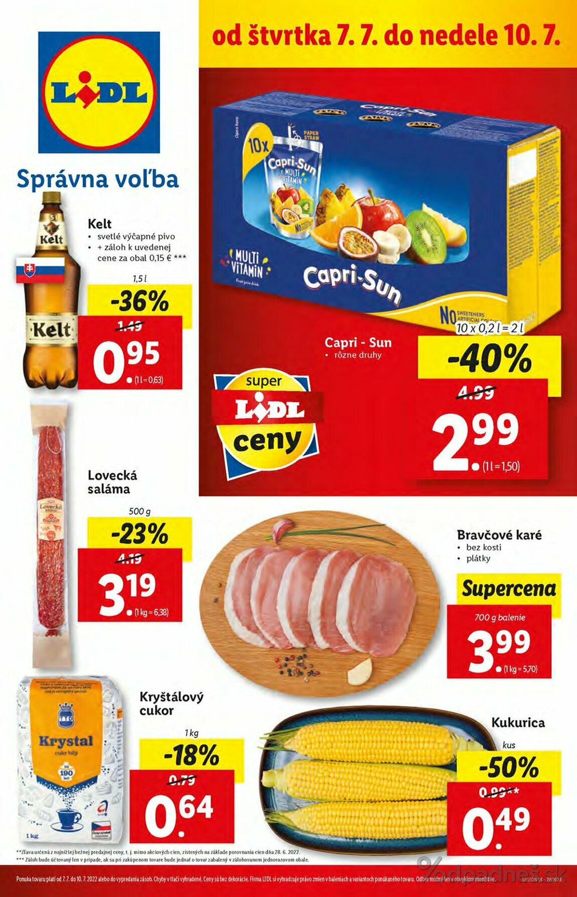 1. stránka Lidl letáku